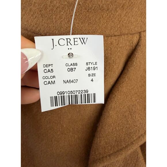 J.Crew Mercantile Camel Ruffle Mini Skirt Womens Size 4 Wool Blend Fall Winter - Picture 6 of 7